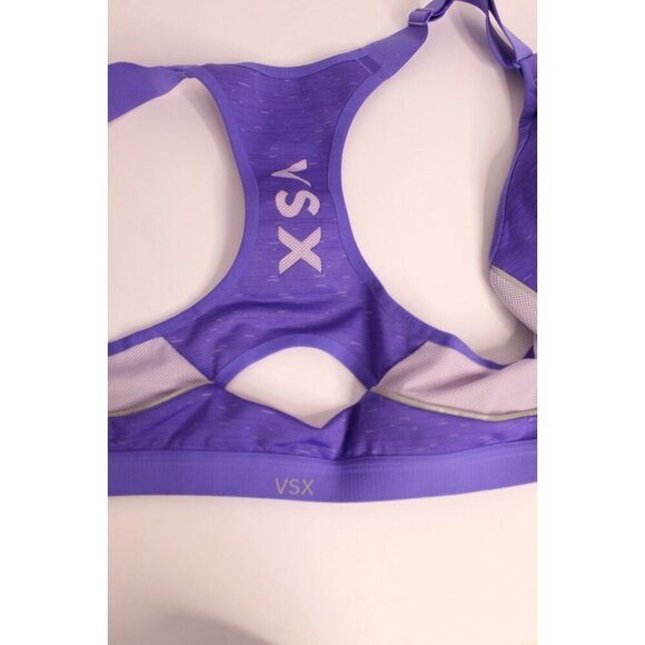 Victoria's Secret X Sport Bra 38D Purple Heather Zipper Front Padded Underwire - Picture 13 of 15